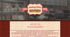 Desktop Screenshot of anthonysdeli.com